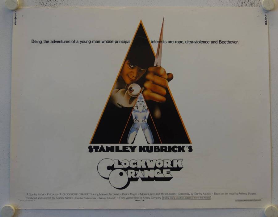A Clockwork Orange original release US Halfsheet movie poster